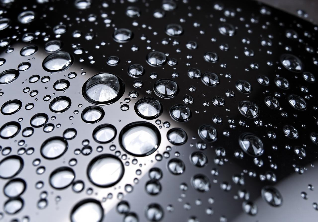 Water beading on freshly waxed paint
