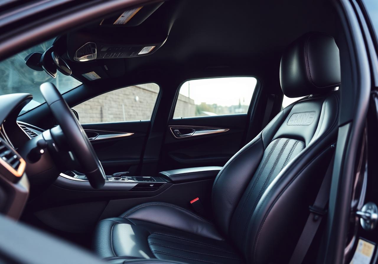 Spotless luxury car interior after deep clean